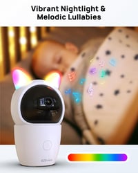CZEview WiFi Bébiőr 2K Kamerával - 4.3" Kijelző, 360° PTZ, Éjjellátó, Automatikus Követés, Sírás/Mozgásérzékelés, Hőmérsékletjelző, Applikác 8