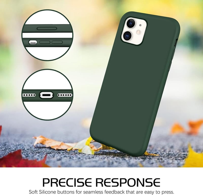 iPhone 11 Vékony Szilikon Tok Kameravédelemmel - Alpesi Zöld