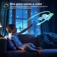 DEERC D23 Mini Drón - Távirányítós Quadcopter 5 LED Móddal, Visszatérés Funkcióval, Magasságtartással, 360° Flip, Védett Propellerekkel és 2 3