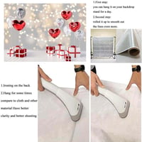 Glitteres Piros Valentin-napi Fotóháttér Lufikkal - Újracsomagolt 7