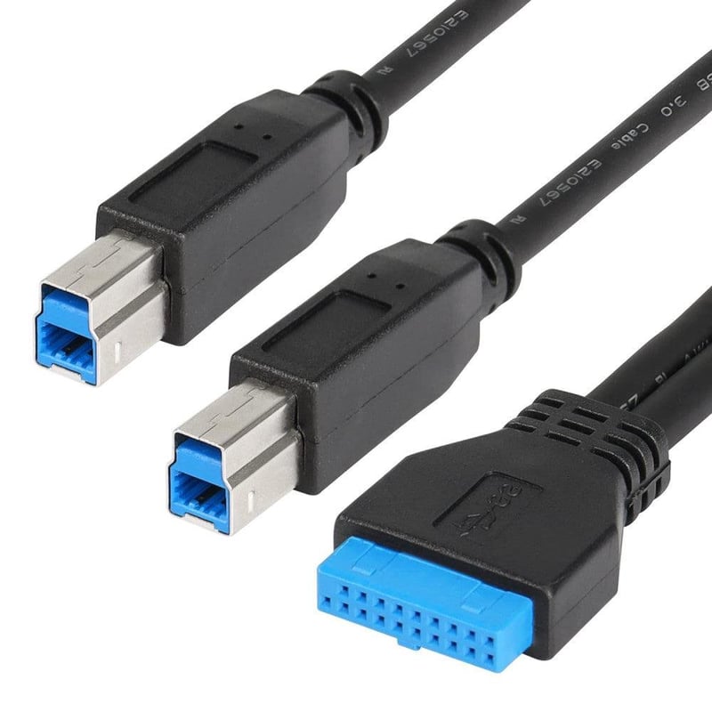 USB 3.0 Dupla B Kábel 20PIN Nyomtatókhoz és Külső HDD-hez