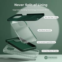 Apple iPhone 13 Pro Sötétzöld Szilikon Tok Fólia Szettel 3