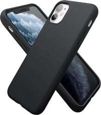 iPhone 11 prémium szilikon tok, fekete - AUKASE ütésálló védőtok kameraperemmel 8
