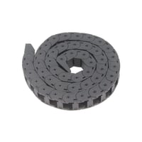 Zeberoxyz 15x15mm Fekete Műanyag Kábelrendező Lánc 1m - Nyitható Kábelvezető CNC Gépekhez és 3D Nyomtatókhoz Végcsatlakozókkal 7