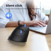 seenda Ergonomikus Vezeték Nélküli Egér Hangerőszabályzóval - Többeszközös Bluetooth/USB Vertikális Egér PC, MacBook, Tablet Használatra - F 5
