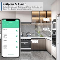 CNBINGO WiFi Okos Konnektor 4 db-os Szett Áramfogyasztás Méréssel - Alexa és Google Asszisztens Kompatibilis, Időzíthető Mini Dugalj, Hangve 6