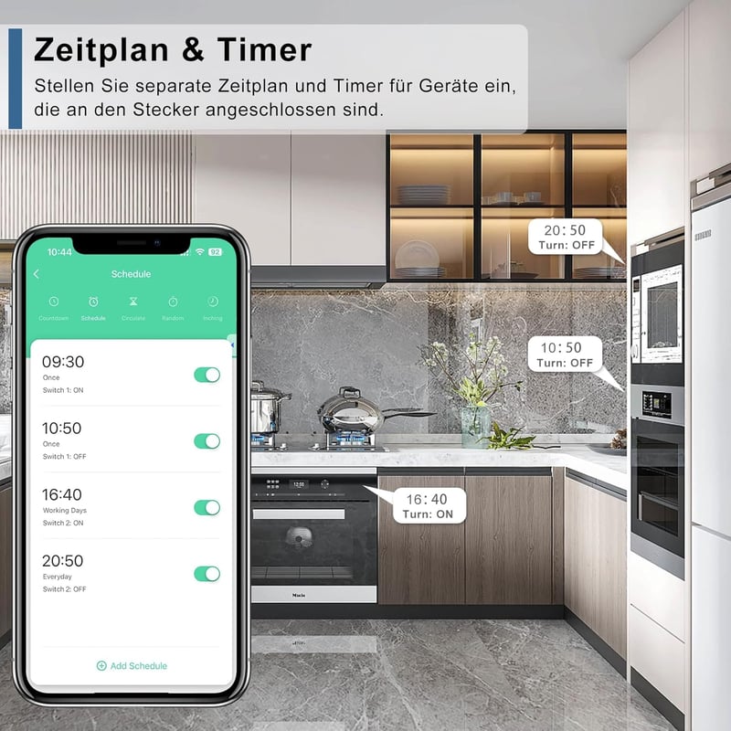 CNBINGO WiFi Okos Konnektor 4 db-os Szett Áramfogyasztás Méréssel - Alexa és Google Asszisztens Kompatibilis, Időzíthető Mini Dugalj, Hangve