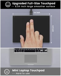 seenda Érintőpad Mac és Windows Rendszerekhez - Precíziós Fém Trackpad Multi-Touch Vezérléssel, Vezetékes Touchpad MacBook/PC/Laptop Eszközö 5
