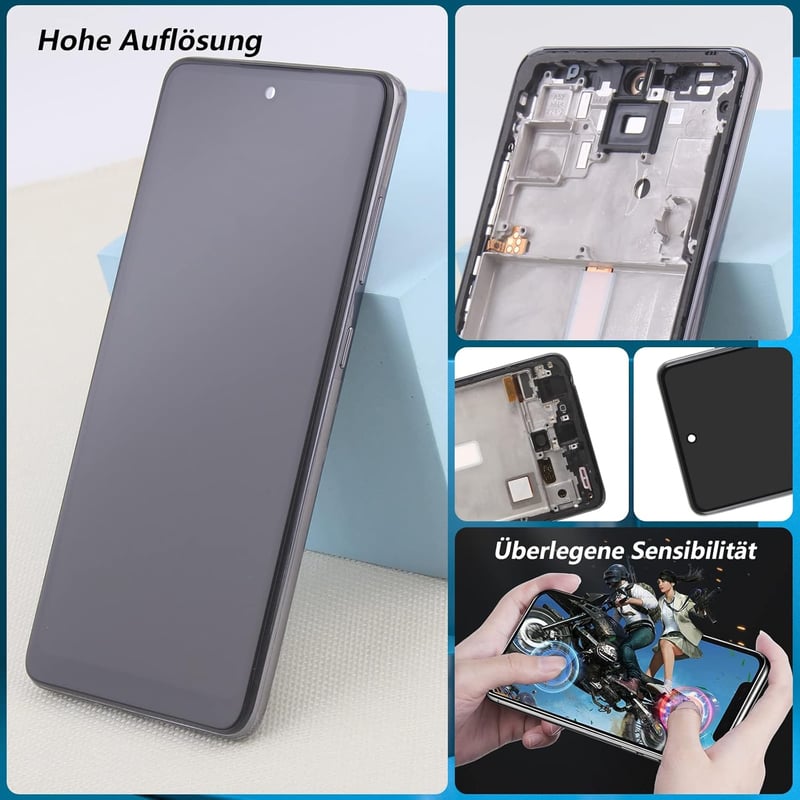 RongZy Samsung Galaxy A52 5G A526B LCD Kijelző Csere Érintőképernyő Fekete Kerettel - Digitalizáló Panel Szerszámokkal
