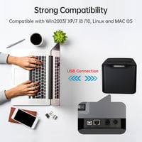 Bisofice Bondrukcer 80 mm Hőpapíros Nyugtanyomtató 220 mm/s - USB + LAN Csatlakozás, Kasszafiók Vezérlés, ESC/POS, Win/Linux/MAC Kompatibili 4