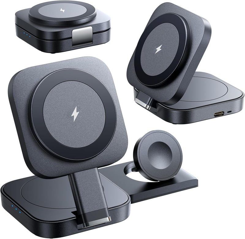 LISEN 3 az 1-ben MagSafe töltőállomás iPhone, Apple Watch és AirPods készülékekhez