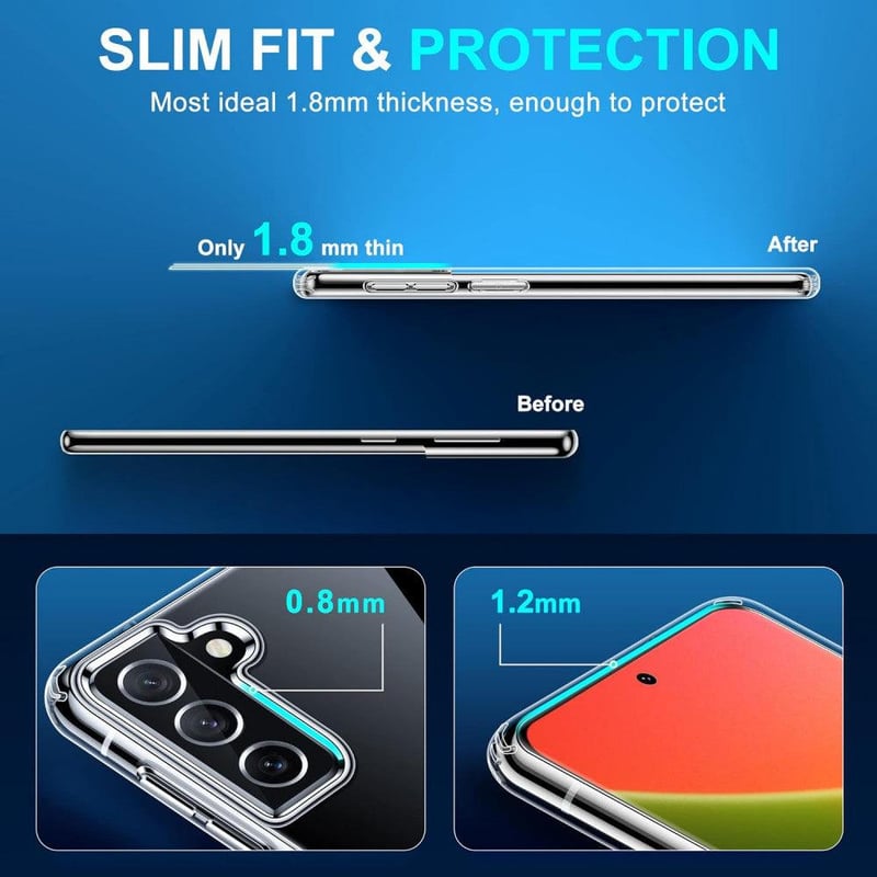 Samsung Galaxy S22 Átlátszó Védőtok - Vékony, Sárgulásálló