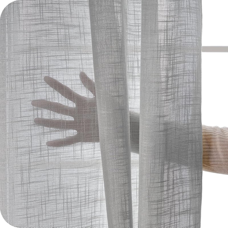 Topfinel Bézs Len Fényáteresztő Függöny Nappalihoz 140x240cm 2db
