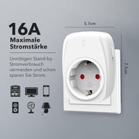 HBN Távirányítható Konnektorok 4 db - 3680W Vezeték Nélküli Kapcsoló Szett Beltéri Karácsonyi Dekorációhoz, Háztartási Gépekhez, 30m Hatótáv 6