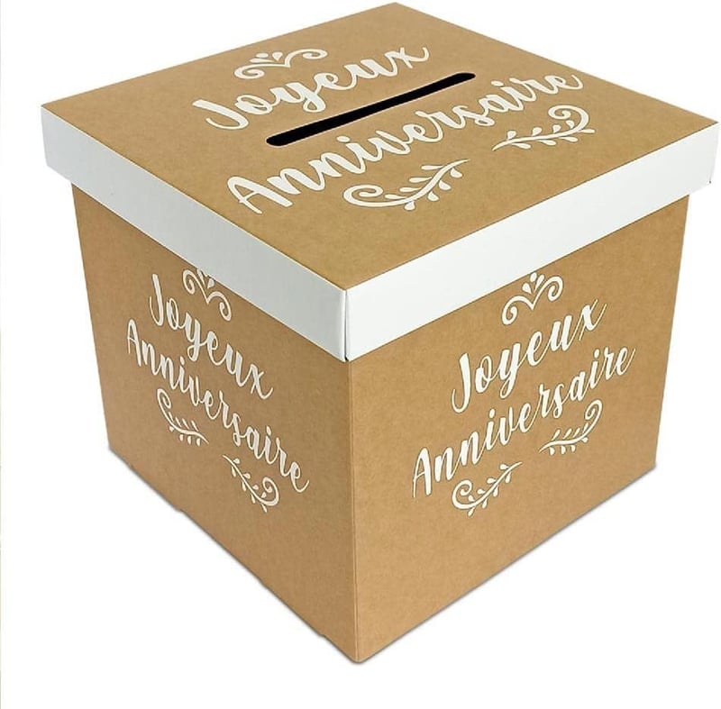 Boldog Születésnap Persely | STC Kraft Papír Pénzgyűjtő Doboz 20 cm