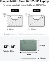 MOFT 13-14" Laptoptáska és Állvány - MacBook, HP, Dell, Lenovo Kompatibilis 6