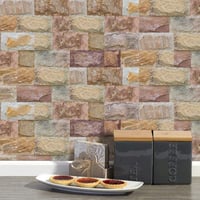 Öntapadós 3D tégla falmatrica szett - 24 db, 20x10 cm - Konyha és otthon dekorálásához 7