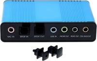 LEAGY 6 csatornás külső USB hangkártya, 5.1 surround, kék 4