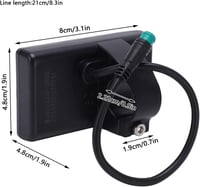 Yosoo S866 LCD kijelző e-kerékpárhoz - 24/36/48V, vízálló, USB-s, fekete 2