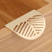 Uadme 4 db Levél Alakú Arany Bútor Fogantyú - Réz Szekrény Fogantyúk Konyhába, Fiókokhoz, 60 mm, Rejtett Kivitel, Könnyű Szerelés 8