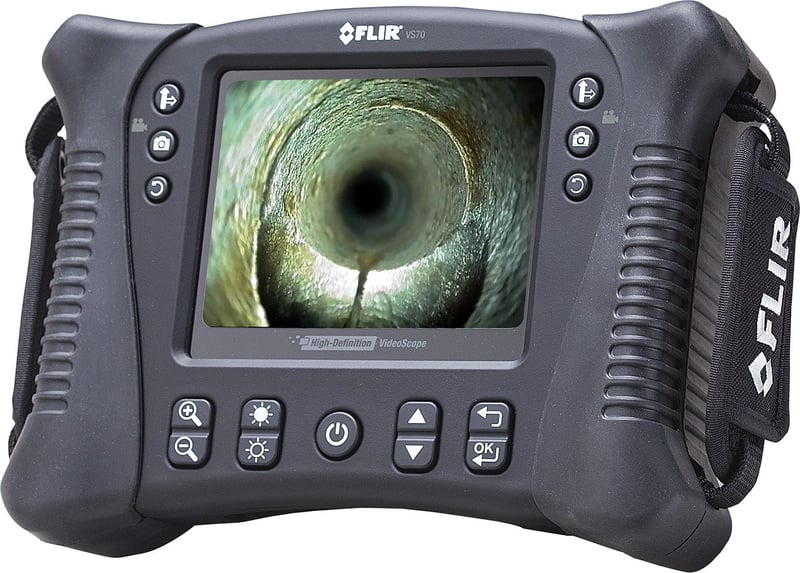 FLIR VS70 Vízálló Videoszkóp - -CSAK MONITOR 1080p Felvétel, IP67 Védelem, Ütésállóság, 180° Forgatható, SD Kártya, Hangjegyzet Funkció 
