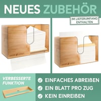 Nature Supplies Fa Kéztörlő Adagoló - Falra Szerelhető vagy Asztali Kivitel, C, Z és Interfold Hajtogatású Papírtörlőkhöz 4