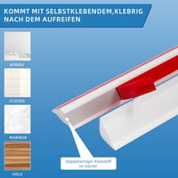 pundin Öntapadós Dekorációs Szegélyléc - Fehér PVC Sarokprofil Csempeszélekhez, Mennyezethez, Falátmenetekhez, Konyhapulthoz - 5m, 12x9mm 5