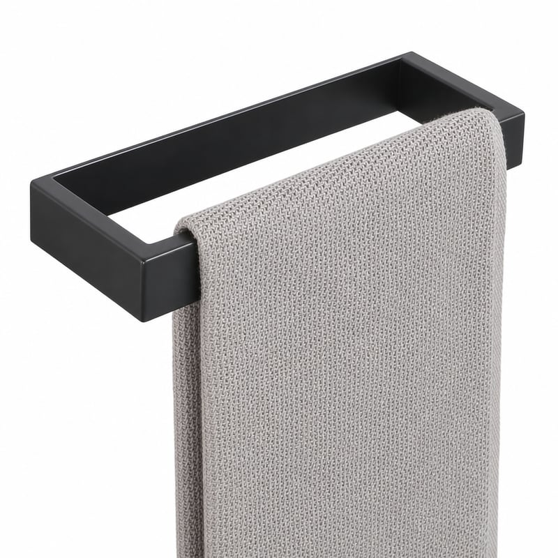 Suport pentru prosoape SAYAYO montat pe perete, negru, 70 cm, din oțel inoxidabil, pentru baie — elemente de fixare lipsă (stare: vezi poza a 2-a)