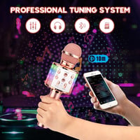 ShinePick 4 az 1-ben Bluetooth Karaoke Mikrofon Hangszóróval - Rozéarany 4
