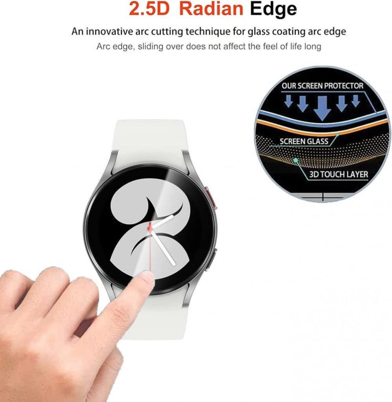 Samsung Galaxy Watch 4 40mm-es HD edzett üvegfólia, 4db-os csomag