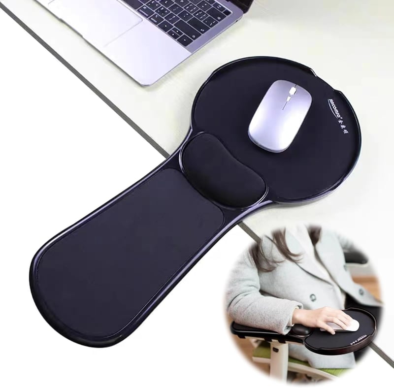 LL-COEUR Állítható Ergonomikus Egérpad Kartámasszal - Memóriahabos Csuklótámasz Asztalhoz (Fekete)
