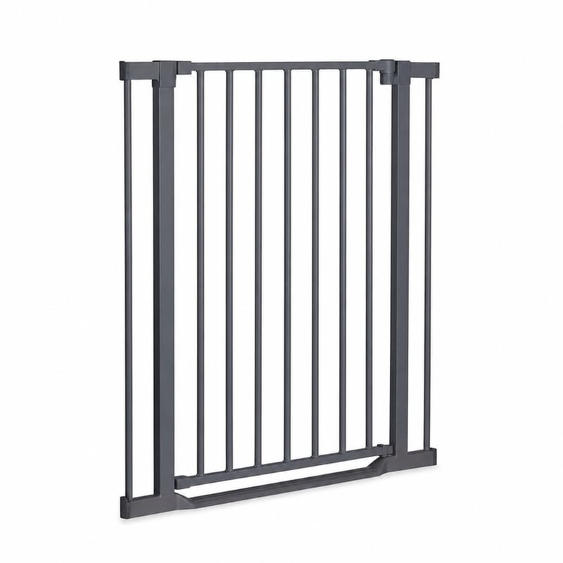 hauck Ajtóbiztonsági Rács Fúrás Nélkül Lapos Átlépővel, Sötétszürke (Dark Grey) — hiányzó rögzítő elemek (állapot: lásd a 2. képet)