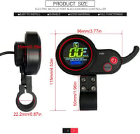 Benefischl E-roller és E-bike vezérlő 36/48V 500/750W LCD kijelzővel 8