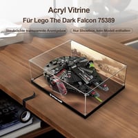 cooldac Akril Vitrin LEGO 75389 Star Wars Dark Millennium Falcon Készlethez - Átlátszó Porvédő Kiállítódoboz HD Háttérrel (Csak Doboz, Model 3