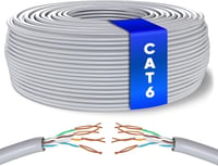 Mr. Tronic 25m Cat6 Ethernet kábel, gyors internet, szürke, UTP CCA, 1Gbps 1