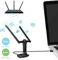 BrosTrend AC1200 USB WiFi adapter nagy hatótávú, dupla antennás, Windows kompatibilis 2