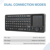 Rii Mini i6 Vezeték Nélküli Billentyűzet Touchpaddal - Bluetooth, IR, USB - Smart TV, TV Box, Tablet, Okostelefon, PC, Konzol Kompatibilis 3