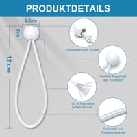 Taotrazon 25 db-os gömbbel ellátott ponyvafeszítő gumi, 12 cm-es, sátorhoz, hálóhoz 2