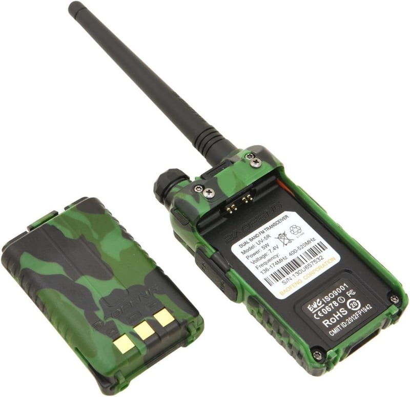 Baofeng UV-5R kézi adóvevő, zöld - Kétsávos walkie-talkie LCD kijelzővel és headsettel