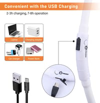 Aicharynic USB-s LED kutyanyakörv - Vízálló, állítható, 3 villogó móddal 4