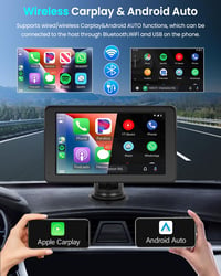 Rimoody 7" Hordozható Autórádió Carplay Android Támogatással - Érintőképernyős, Dual Bluetooth, FM Transmitter, GPS, Hangvezérlés, Airplay/A 2