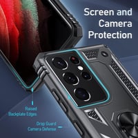 Samsung Galaxy S21 Ultra fekete védőtok forgatható gyűrűtartóval 3