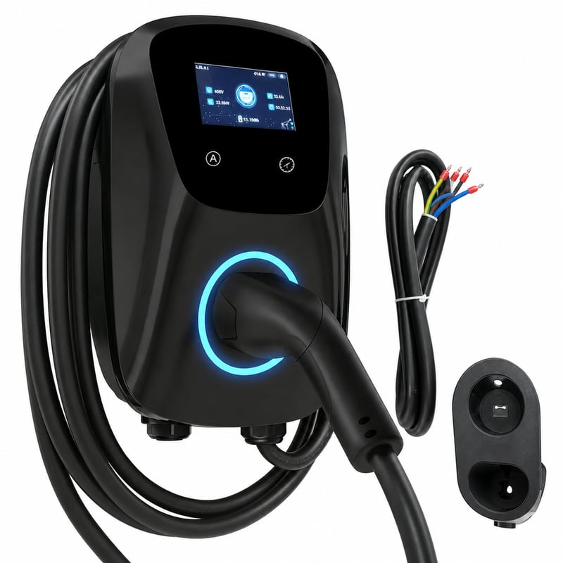 Tera W01 EV Wallbox Okos Töltőállomás 22kW 32A Type 2 400V 7m Kábellel App — falikonzol és papírok nélkül (állapot: lásd a 2. képet)