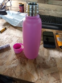 SodaStream Fizz & Go rozsdamentes acél termoszpalack 0,9 l, dupla falú hőszigetelés — horpadt alj és oldal (állapot: lásd a 2. képet) 4