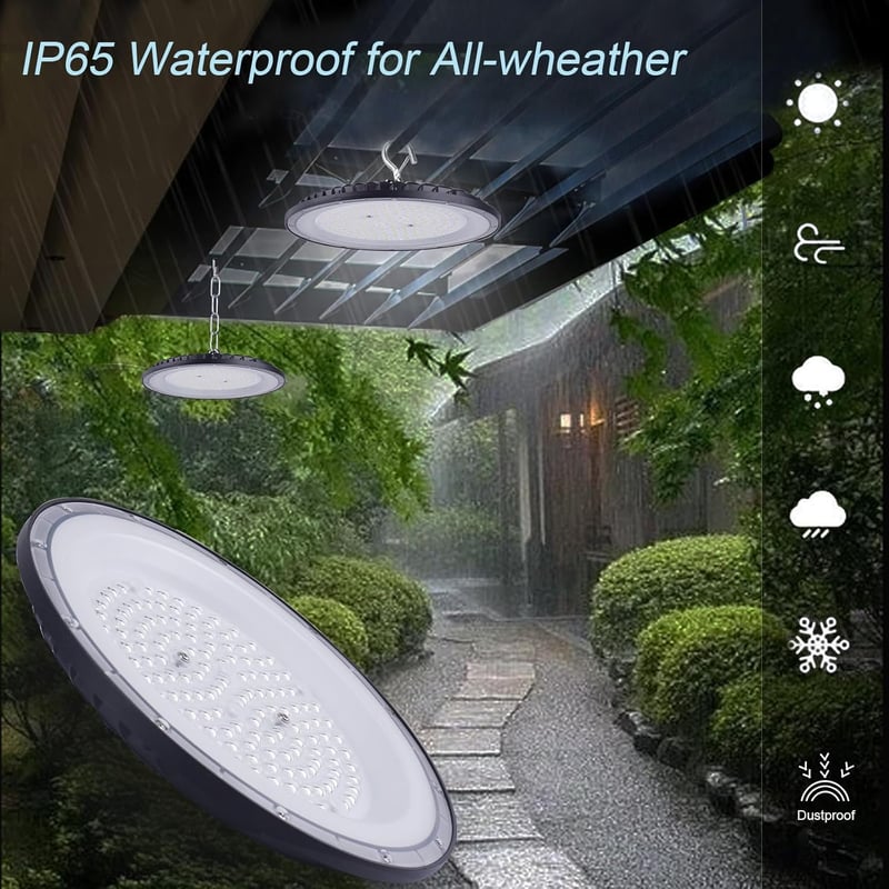 Fosingut 100W UFO LED Csarnokvilágítás - 144 LED, 10000lm, 6500K Hideg Fehér, IP65 Vízálló Ipari Lámpa Műhelyekbe, Gyárakba, Garázsokba