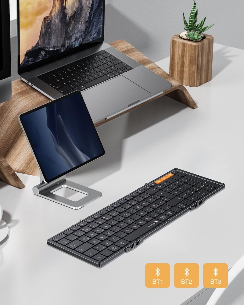 ProtoArc XK01 Összecsukható Bluetooth Billentyűzet Numerikus Billentyűzettel, Vezeték Nélküli Mini Billentyű