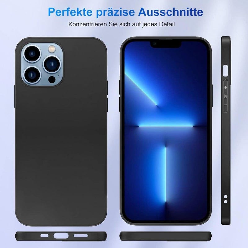 Apple iPhone 13 Pro Vékony Fekete Szilikon Védőtok