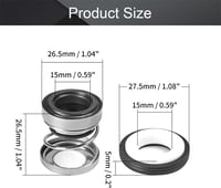 Othmro 108-15 Mechanikus Tengelytömítés 15mm Belső Átmérővel - Ötvözet és Műanyag Szivattyú Alkatrész Medencékhez, Jakuzzihoz és Vízpumpákho 2