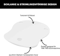 SkingHong Thermomix TM6 TM5 csúszótábla akril fehér alátét 5