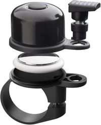AIRBELL Kerékpárcsengő Apple AirTag Rejtekhellyel - Lopásgátló Bicikli Kiegészítő, Fekete, 31,8 mm, Szerszámokkal 1